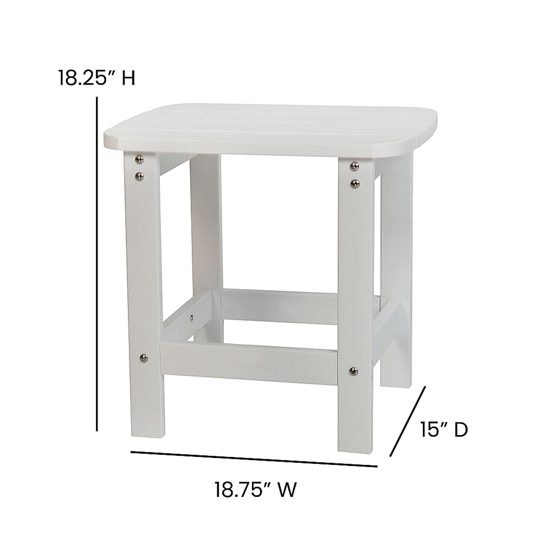 Outdoor Winnie Elle White Rocking Chairs and Accent Table - Image 9
