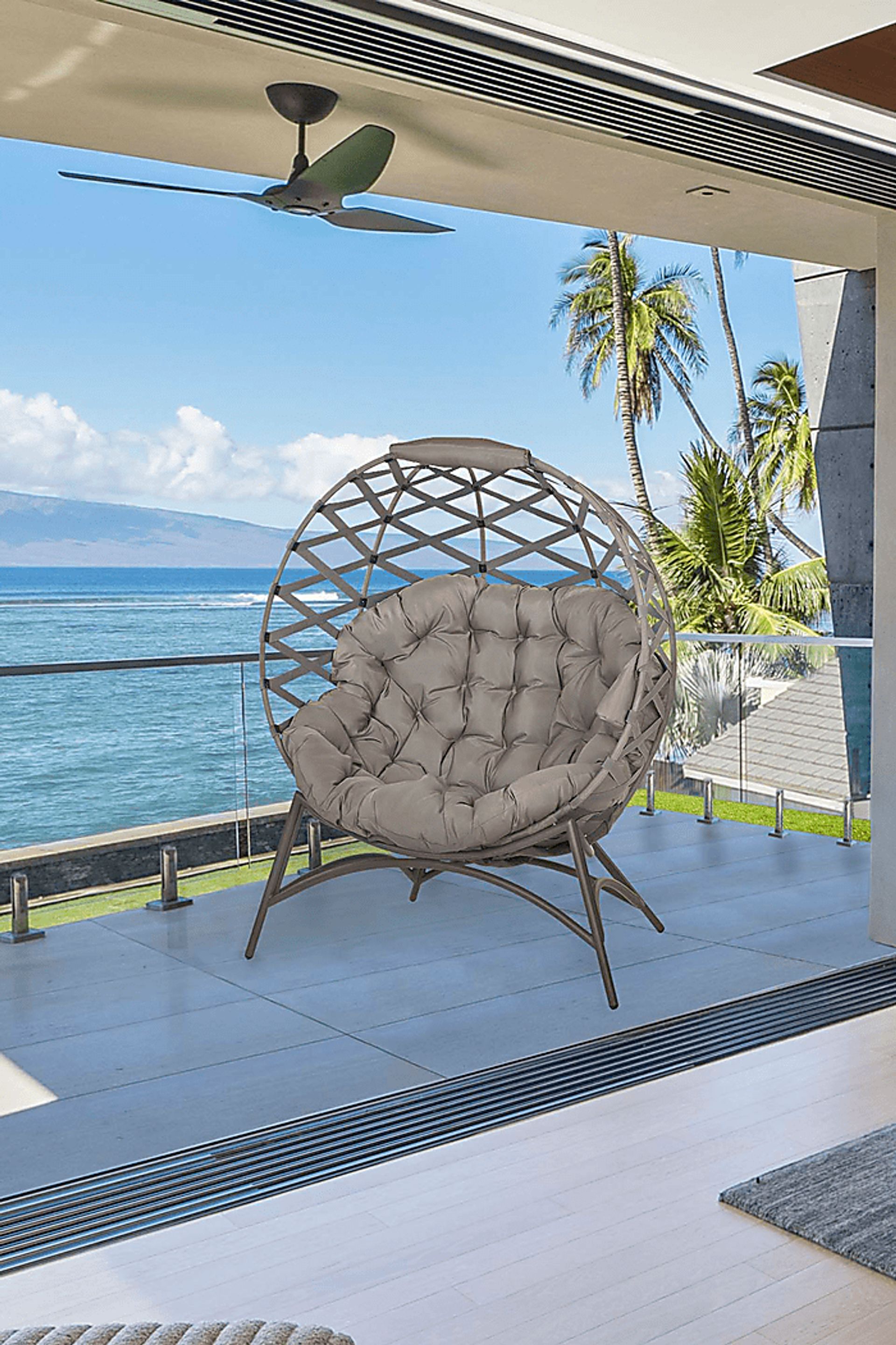 Outdoor Wispwind Beige Accent Chair - Image 12