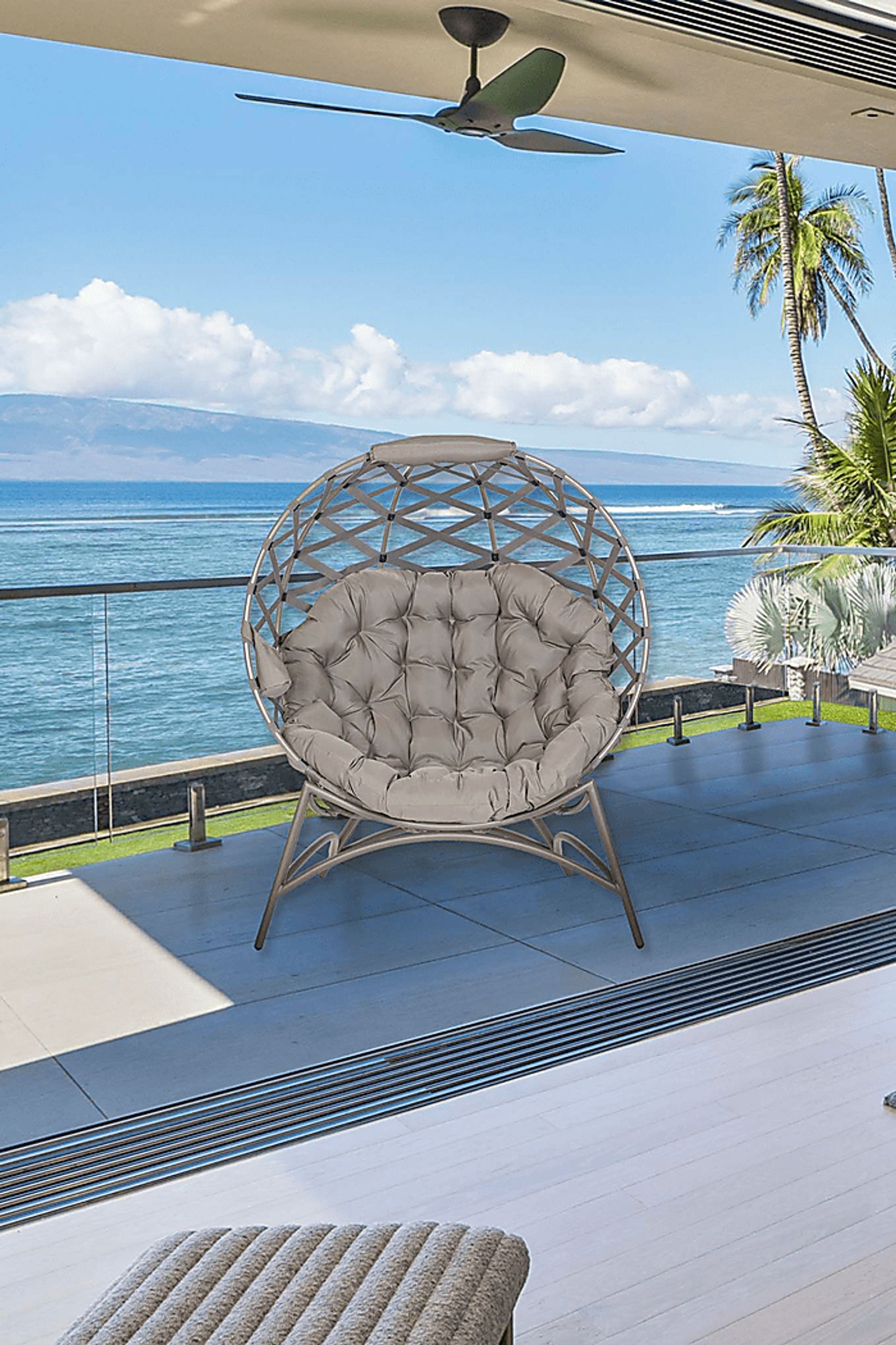 Outdoor Wispwind Beige Accent Chair - Image 10