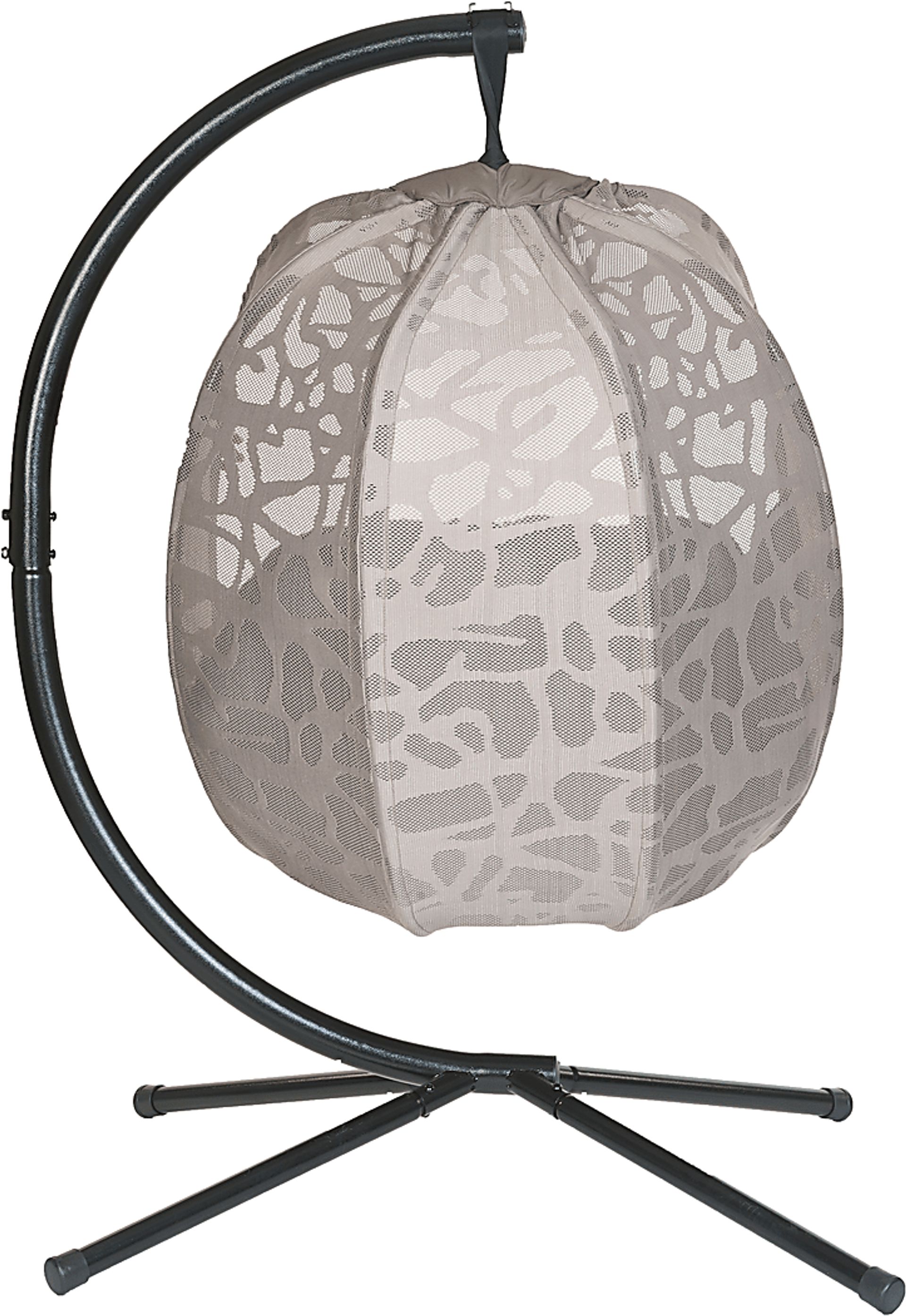 Outdoor Wolframe Beige Hanging Chair - Image 2