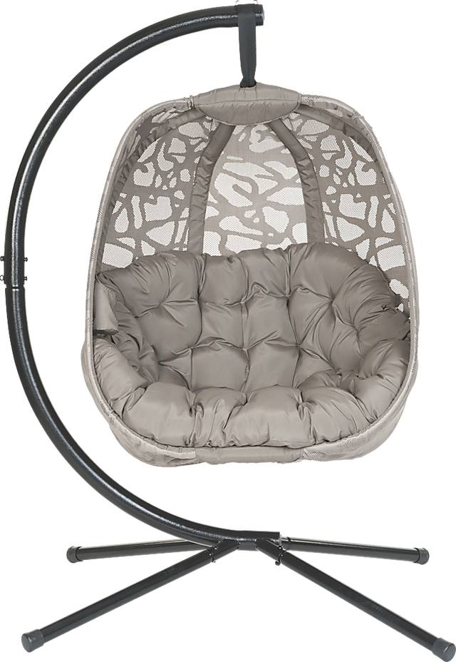 Outdoor Wolframe Beige Hanging Chair - Thumbnail - Image 1