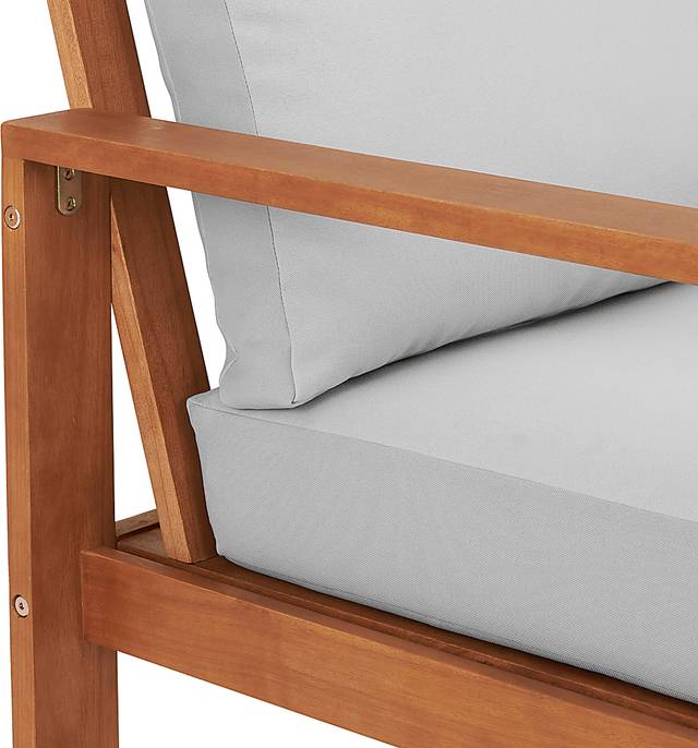 Outdoor Woodlen Brown Dining Chair and Cocktail Table Set - Thumbnail - Image 5