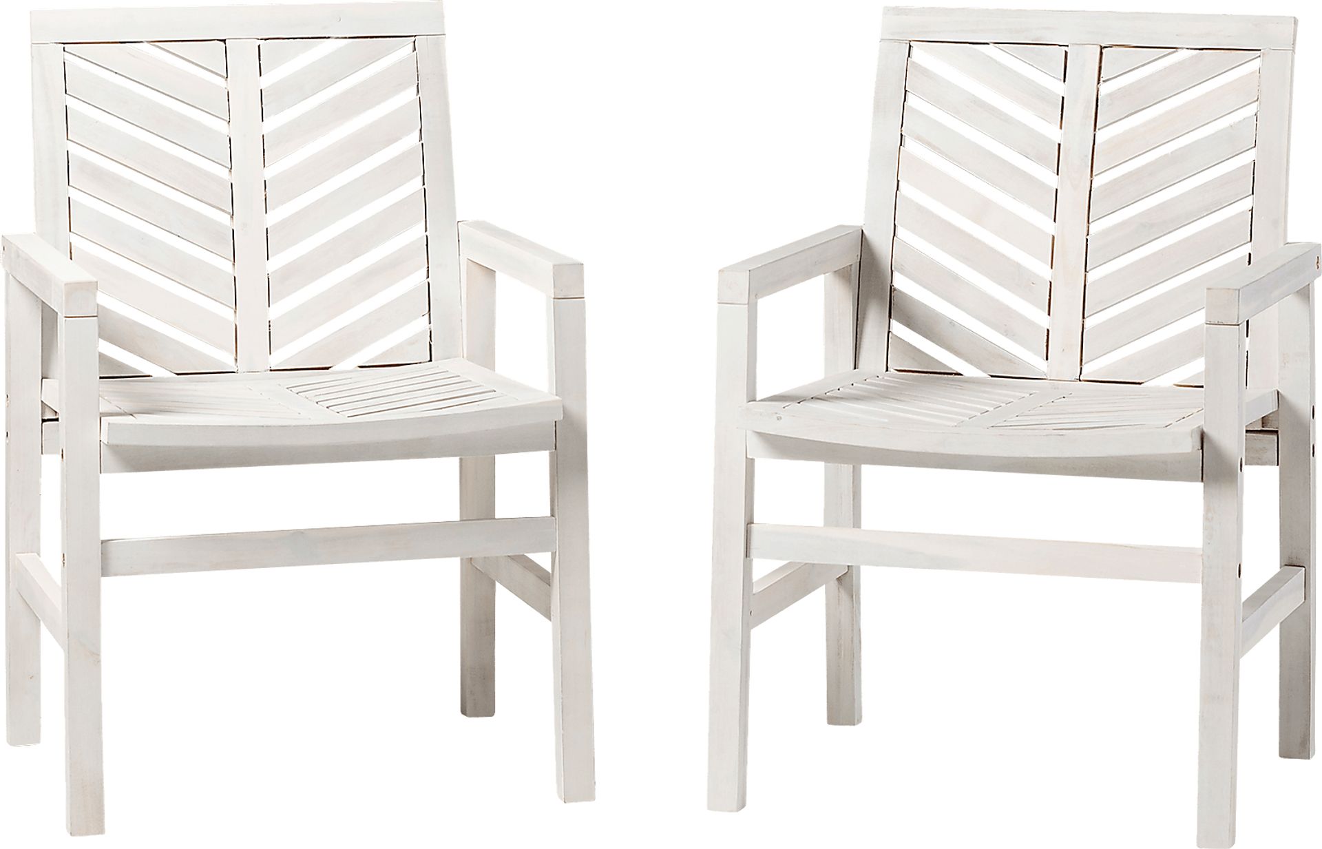 Outdoor Worcaster White Accent Chair Set of 2 - Image 2