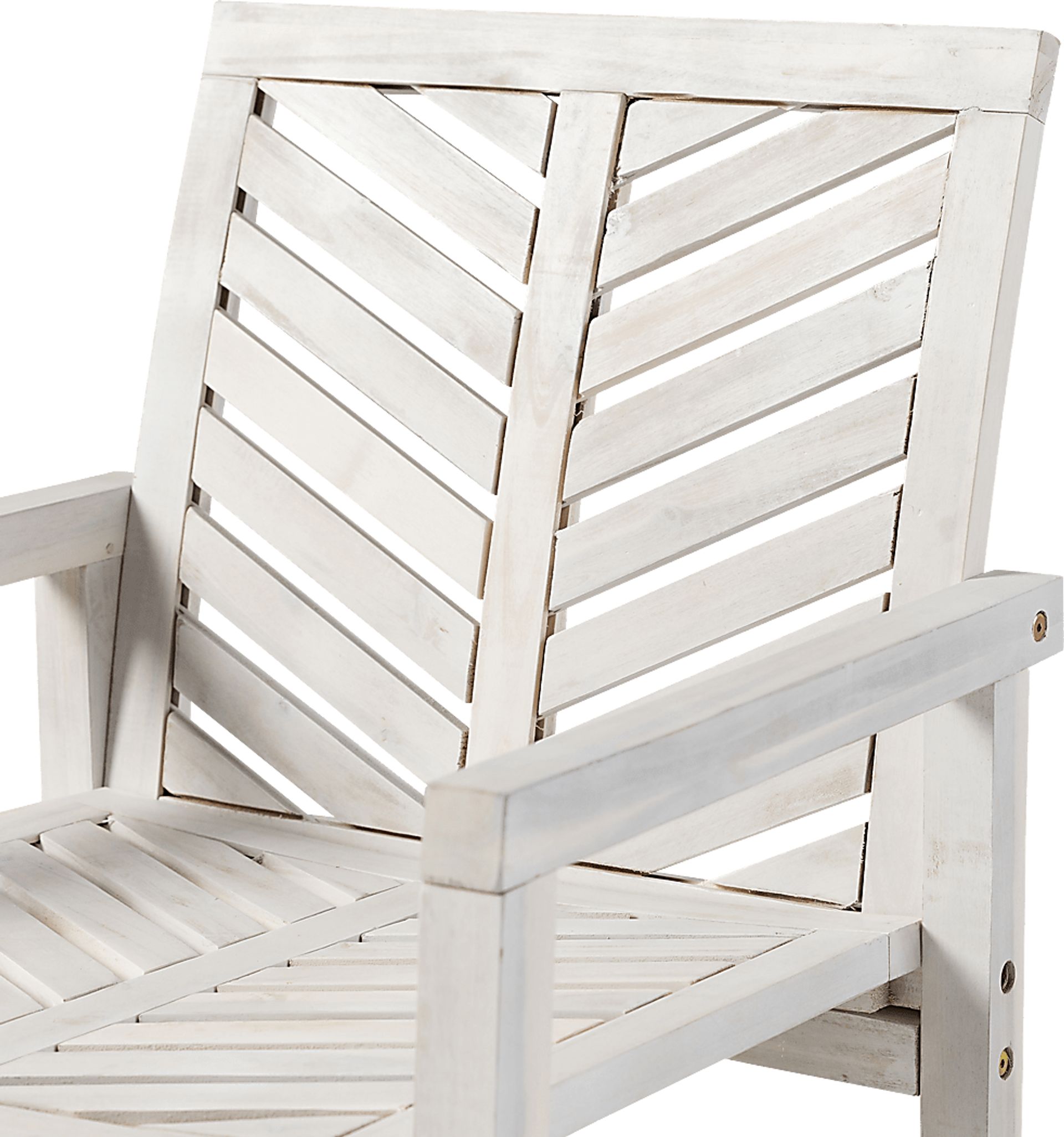 Outdoor Worcaster White Accent Chair Set of 2 - Image 3