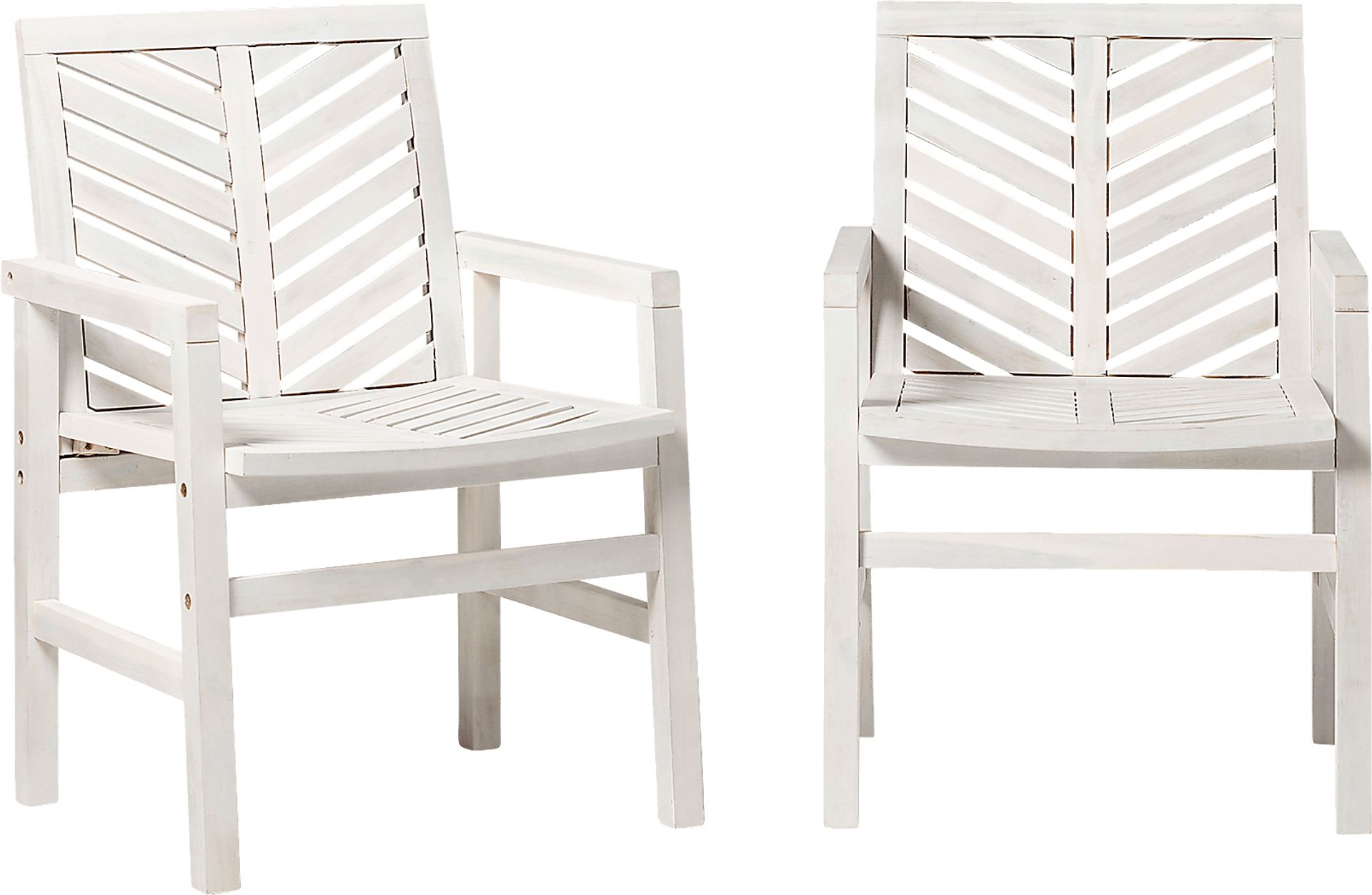 Outdoor Worcaster White Accent Chair Set of 2 - Image 1