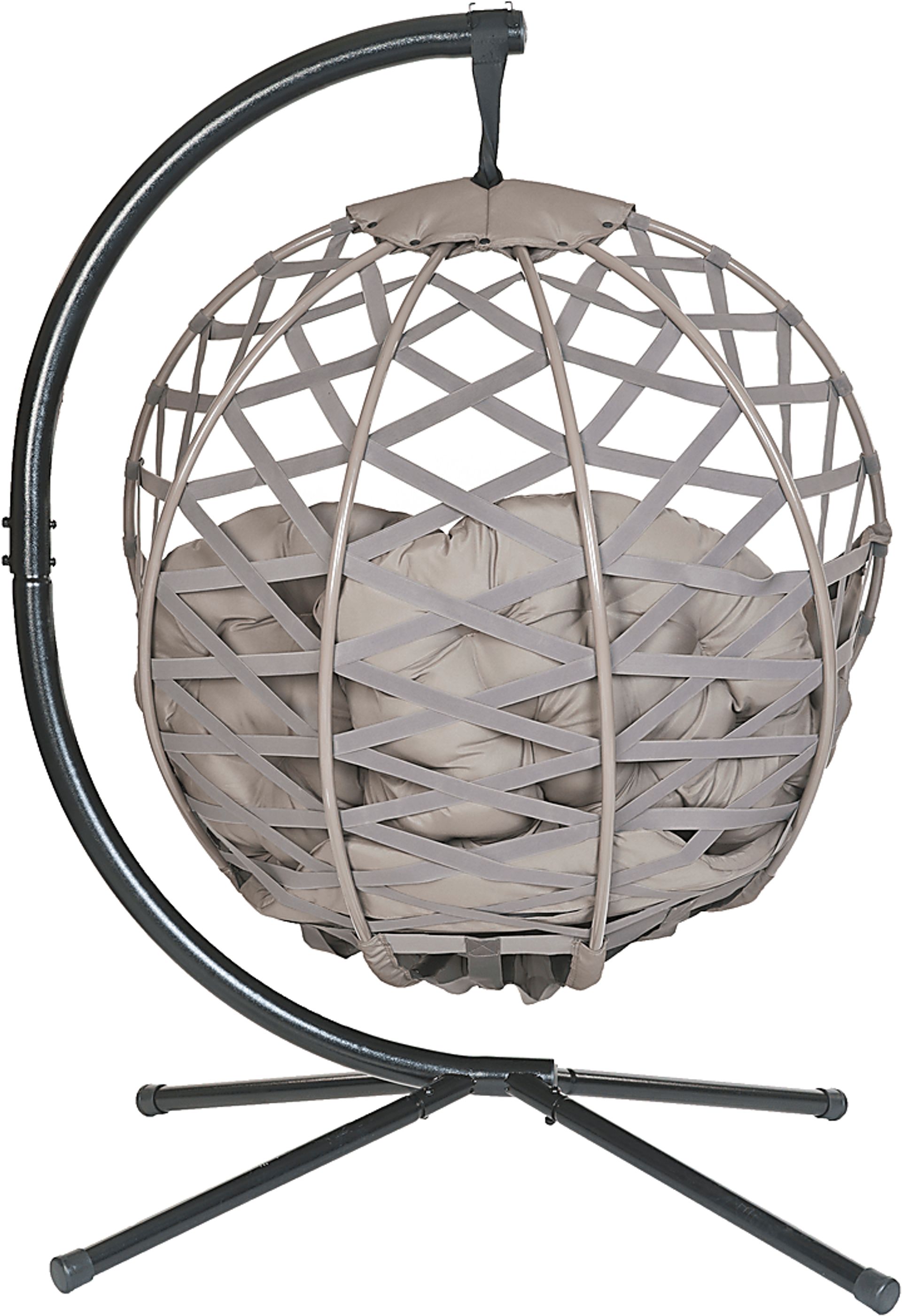 Outdoor Zabolio Beige Loveseat Outdoor Wynnmeadow Beige Hanging Chair - Image 4