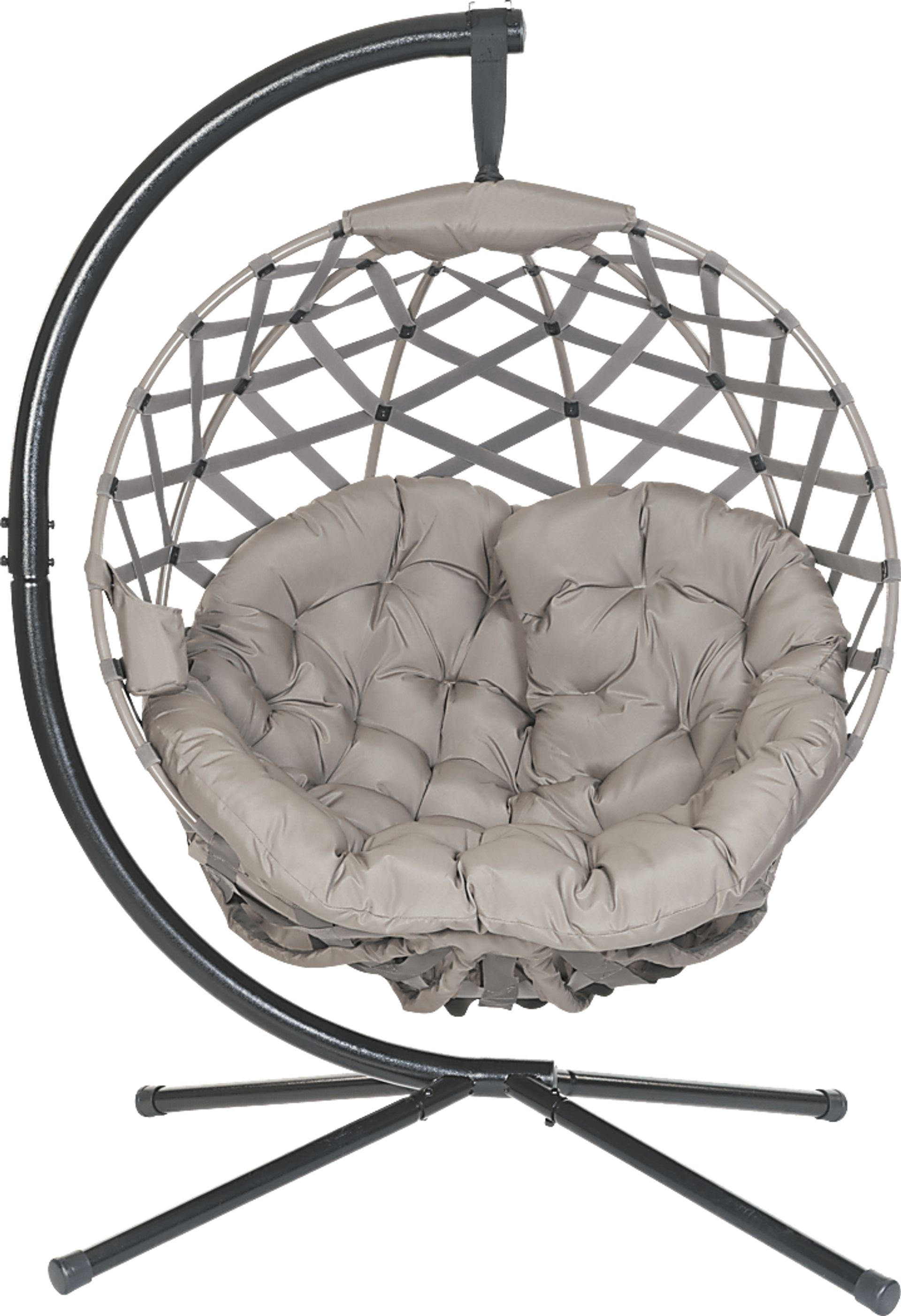 Outdoor Zabolio Beige Loveseat Outdoor Wynnmeadow Beige Hanging Chair - Image 1