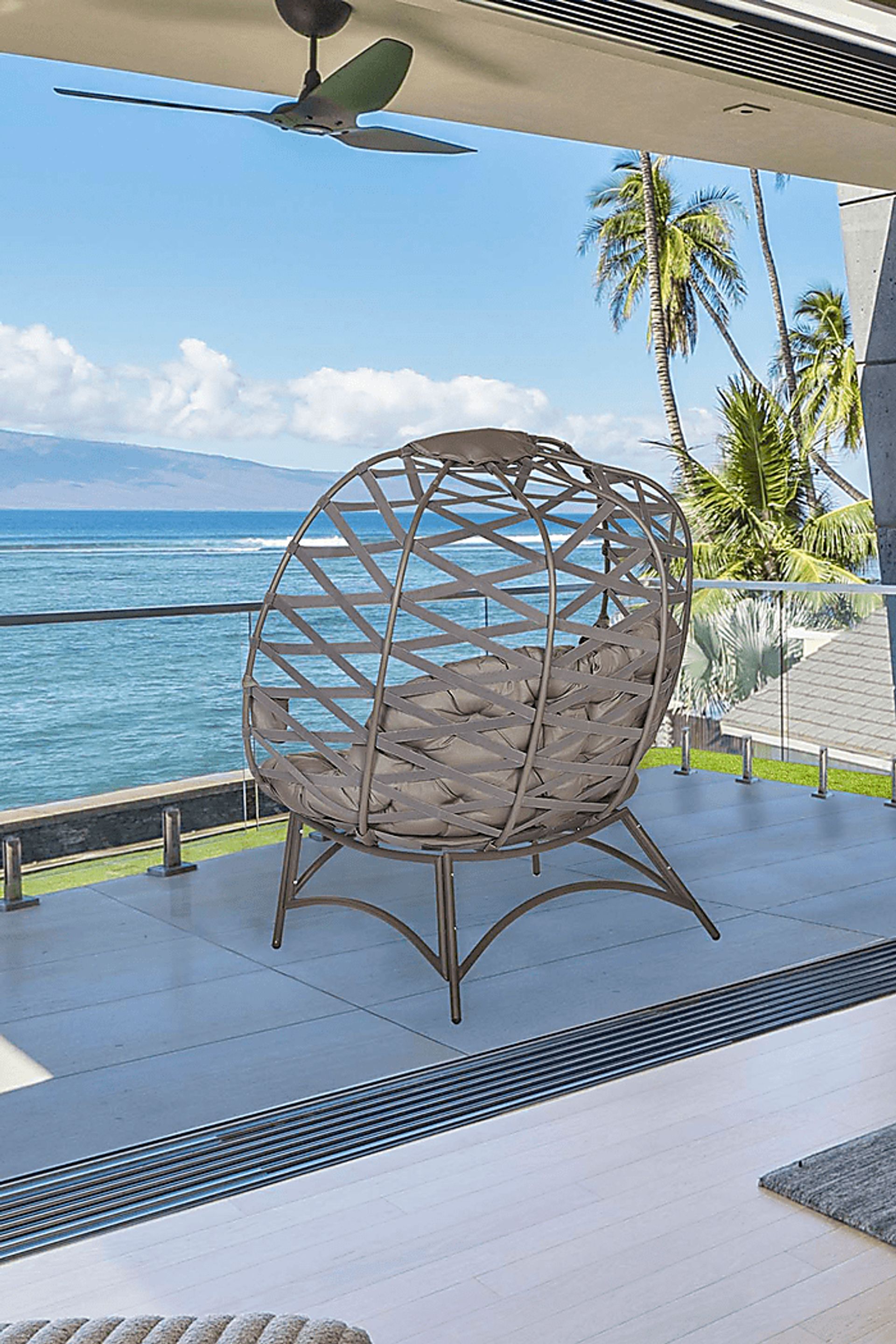 Outdoor Zabolio Beige Loveseat - Image 12