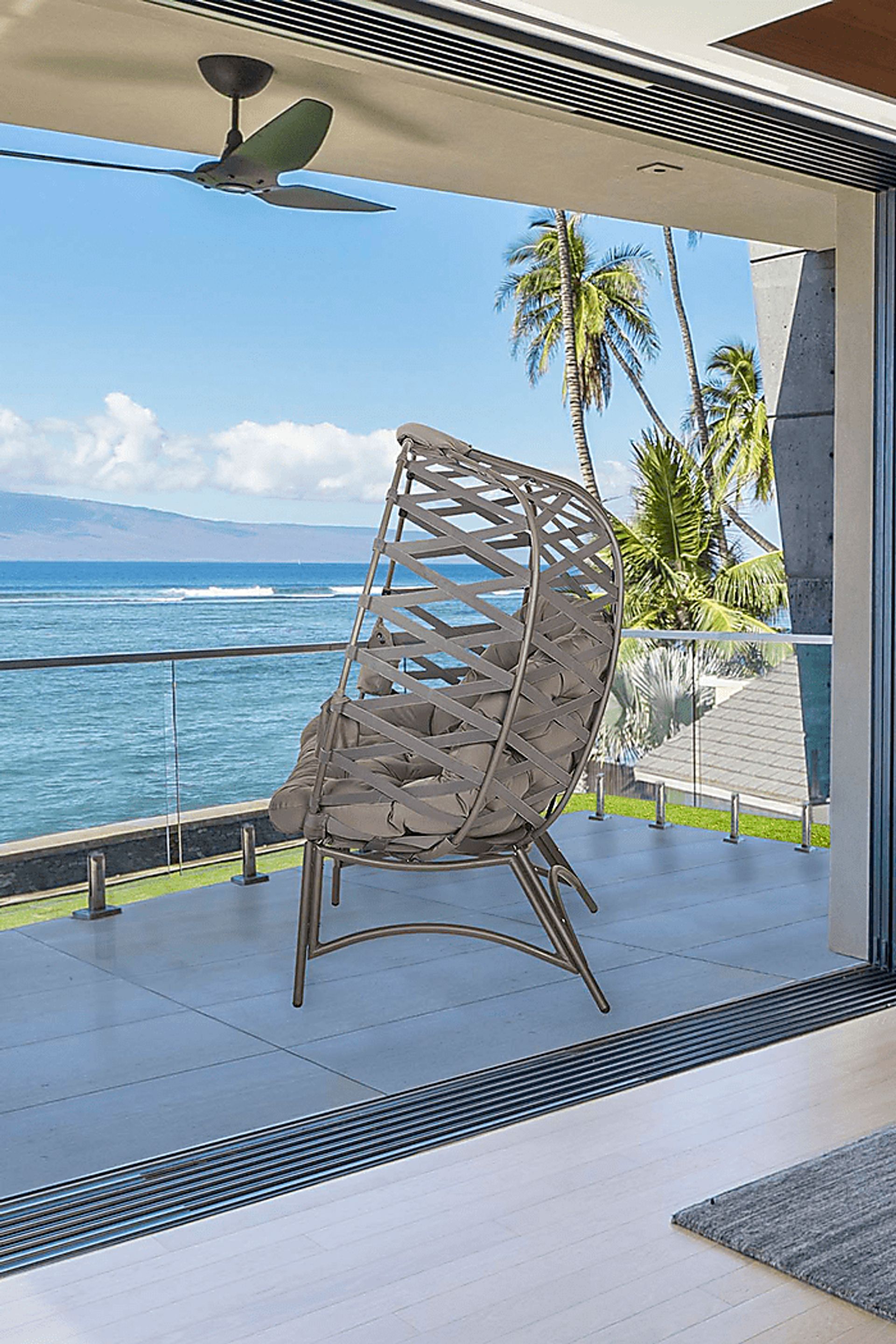 Outdoor Zabolio Beige Loveseat - Image 13