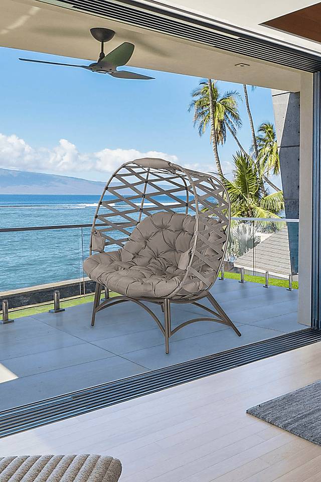 Outdoor Zabolio Beige Loveseat - Thumbnail - Image 10