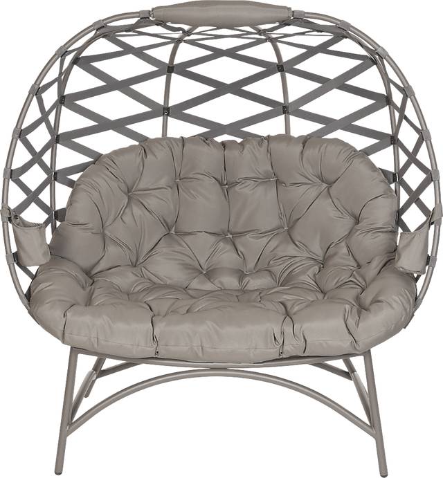 Outdoor Zabolio Beige Loveseat - Thumbnail - Image 1