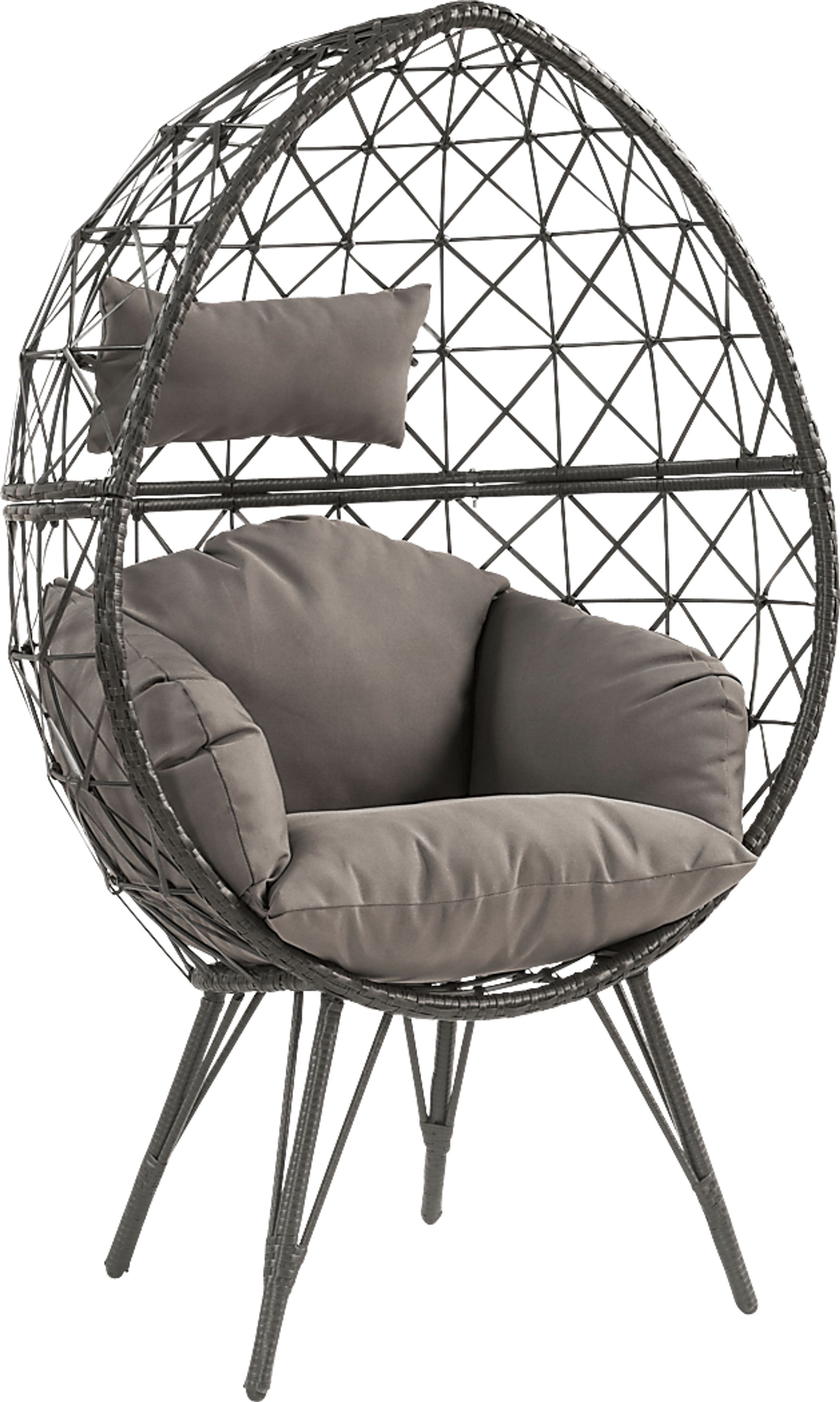 Outdoor Zaelan Black Egg Chair - Image 1