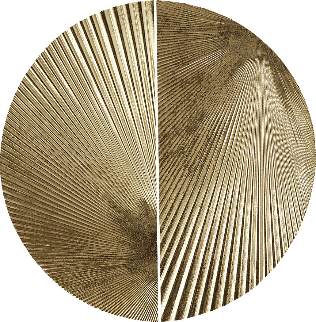 Ovalstreet Gold Wall Decor, Set of 2