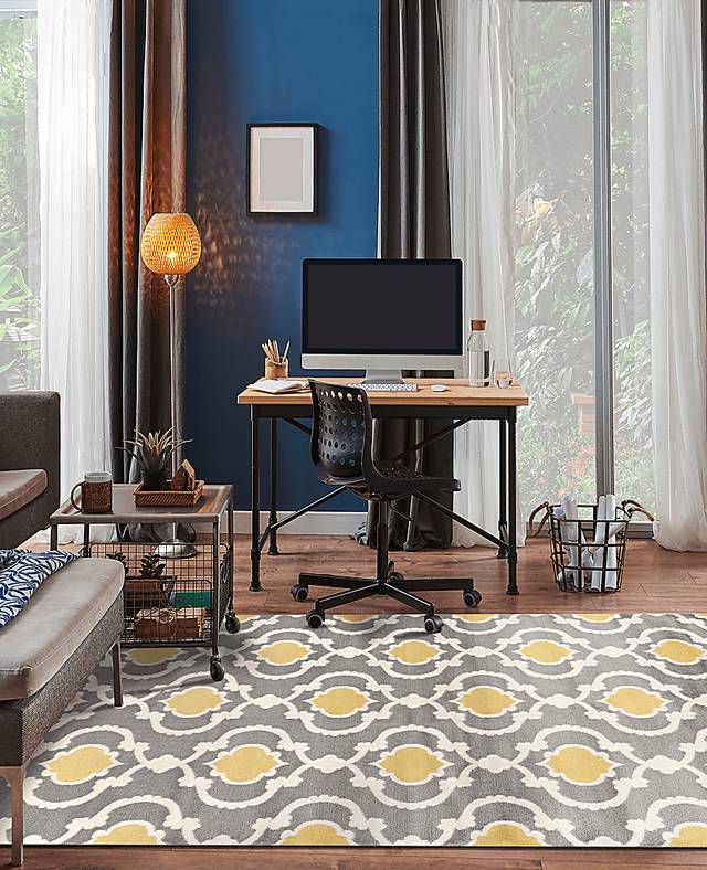 Ovellan Yellow 7'10 x 10'2 Rug - Thumbnail - Image 4