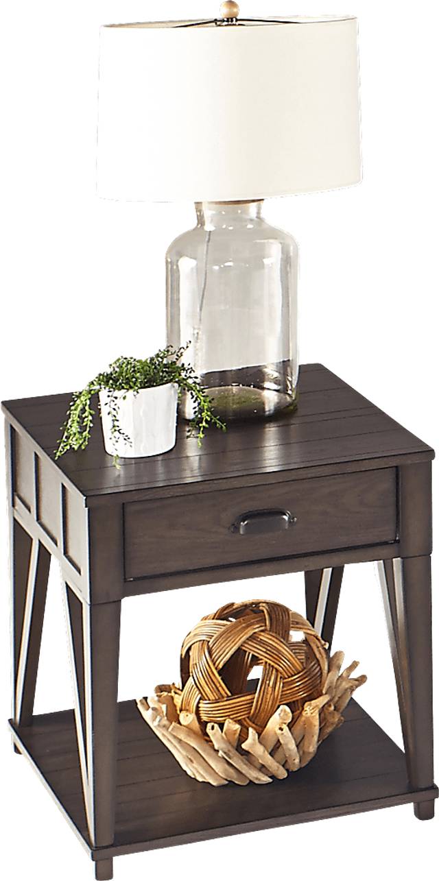 Overbury Brown End Table - Thumbnail - Image 1