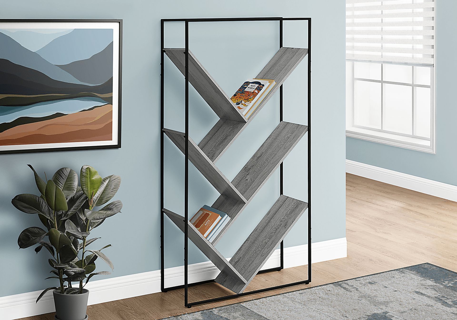 Overlook Terrace Gray Bookcase - Image 2