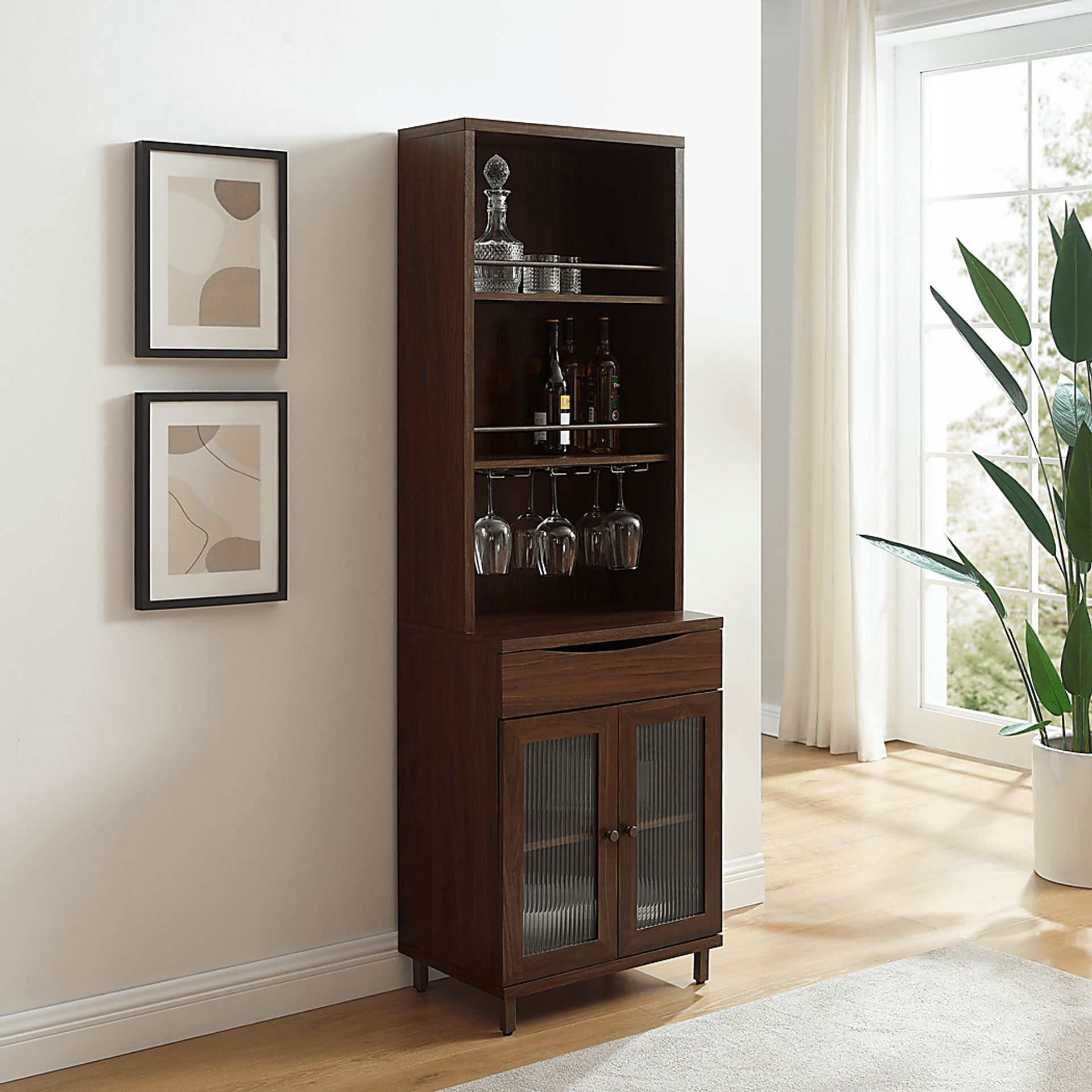 Overmead Walnut Bar Cabinet - Image 2
