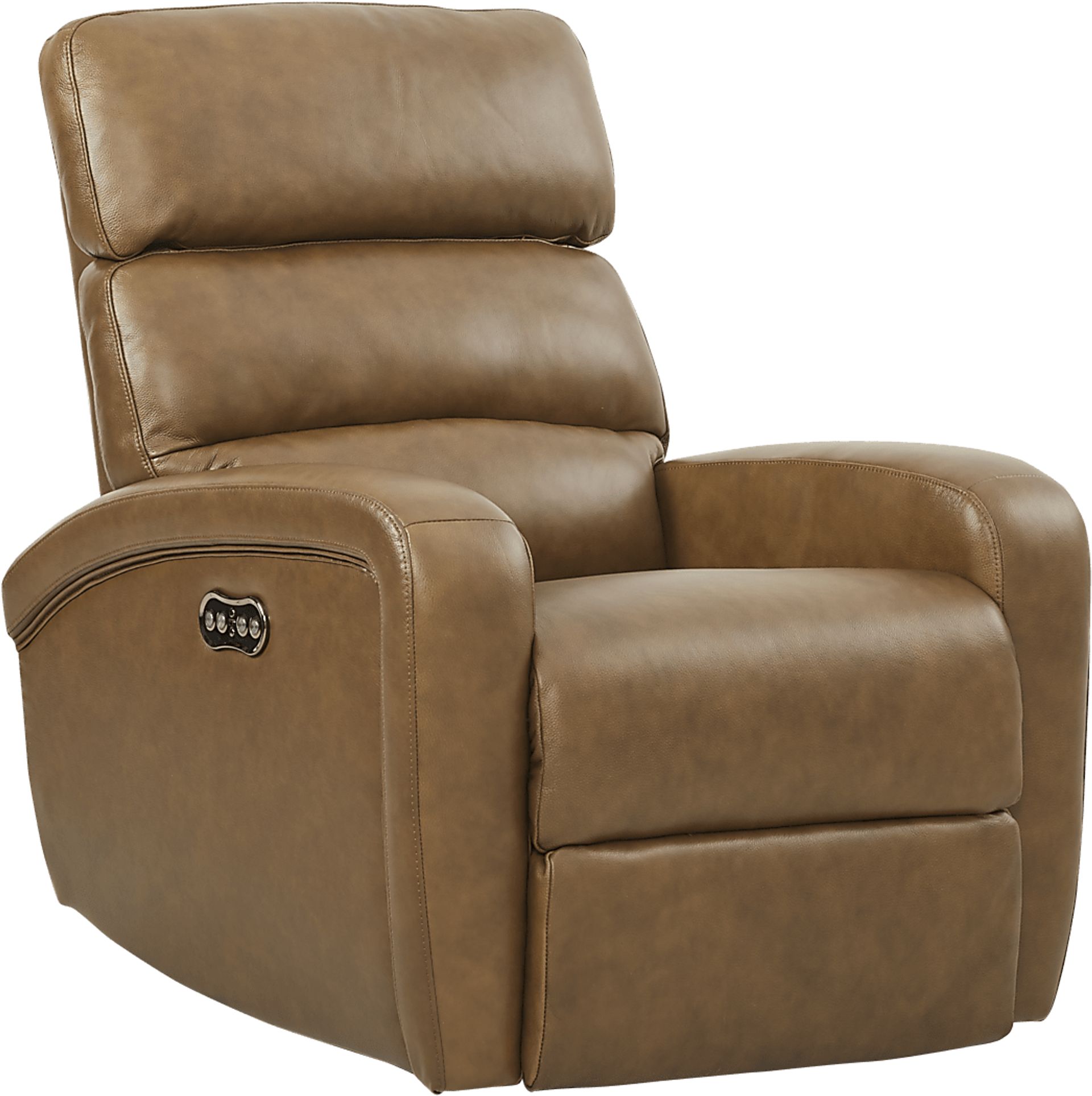 Overtown Caramel Leather Dual Power Recliner - Image 1
