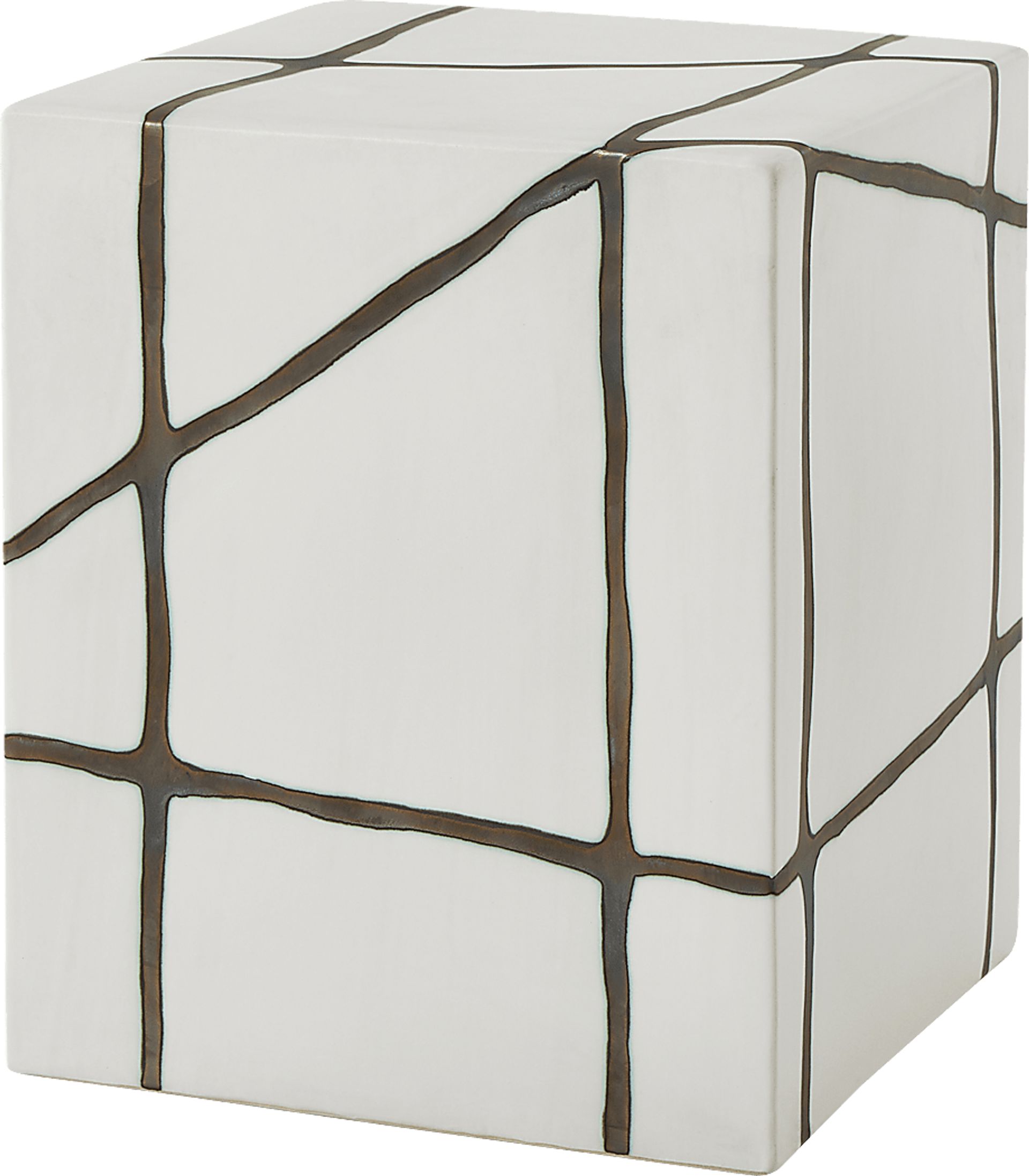 Ovina White Outdoor Stool - Image 1