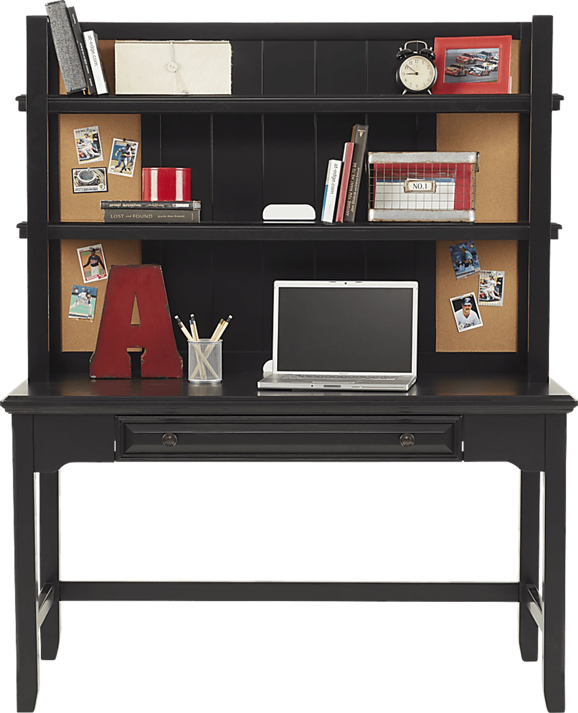 Kids Owens Valley Black Desk & Hutch - Image 2