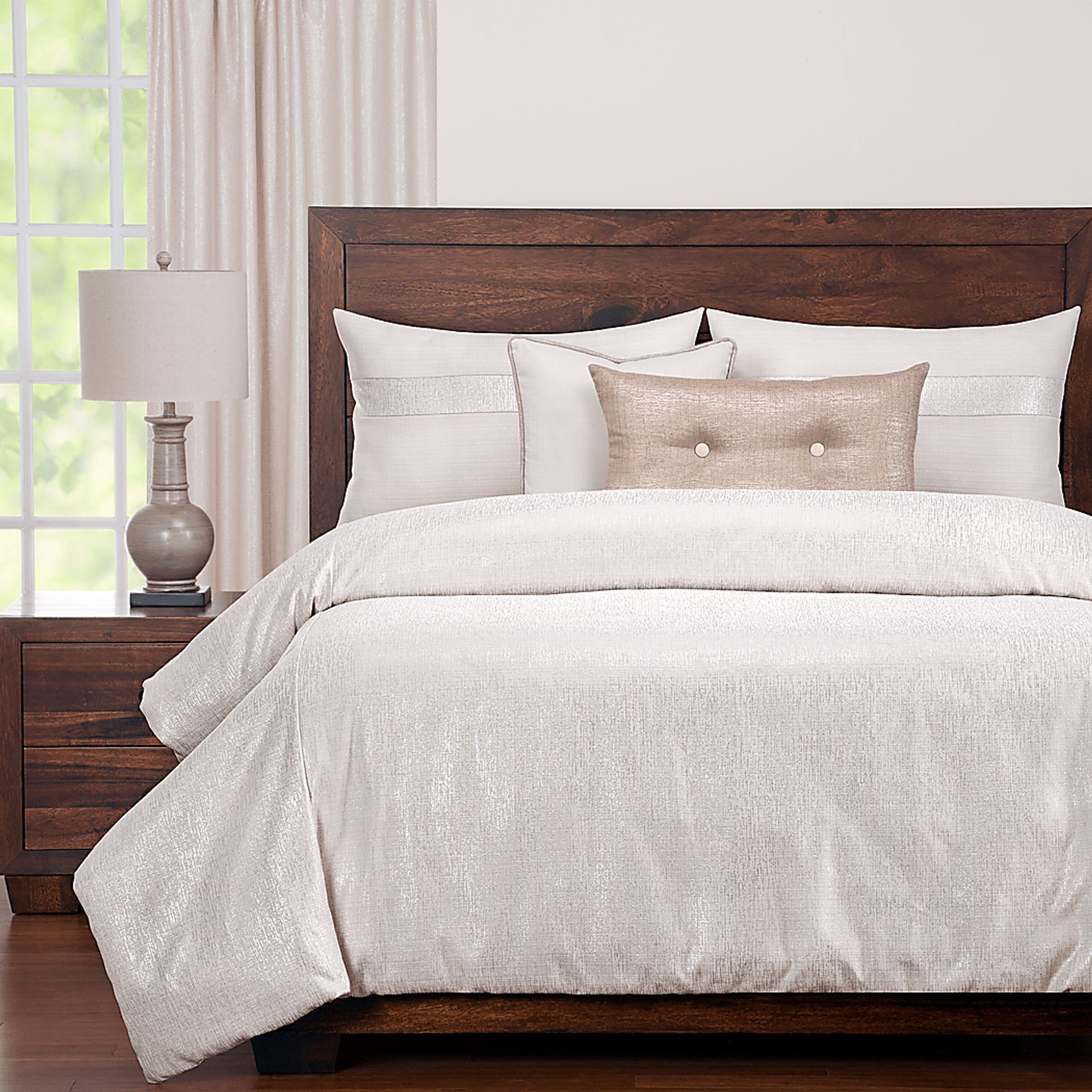 Owings Cream 6 Pc Queen Duvet Set - Image 1