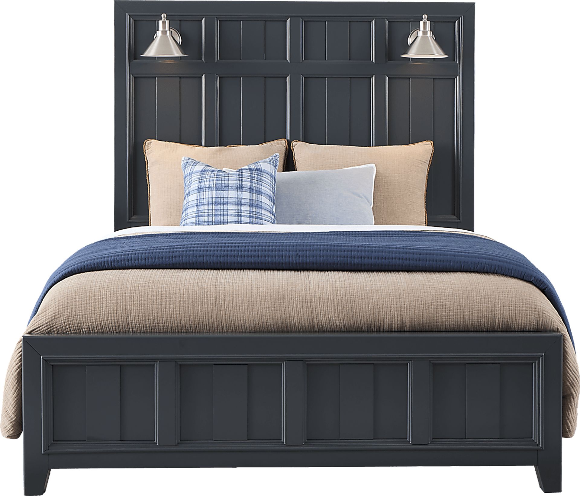 Owings Mill Graphite 3 Pc King Panel Bed - Image 3