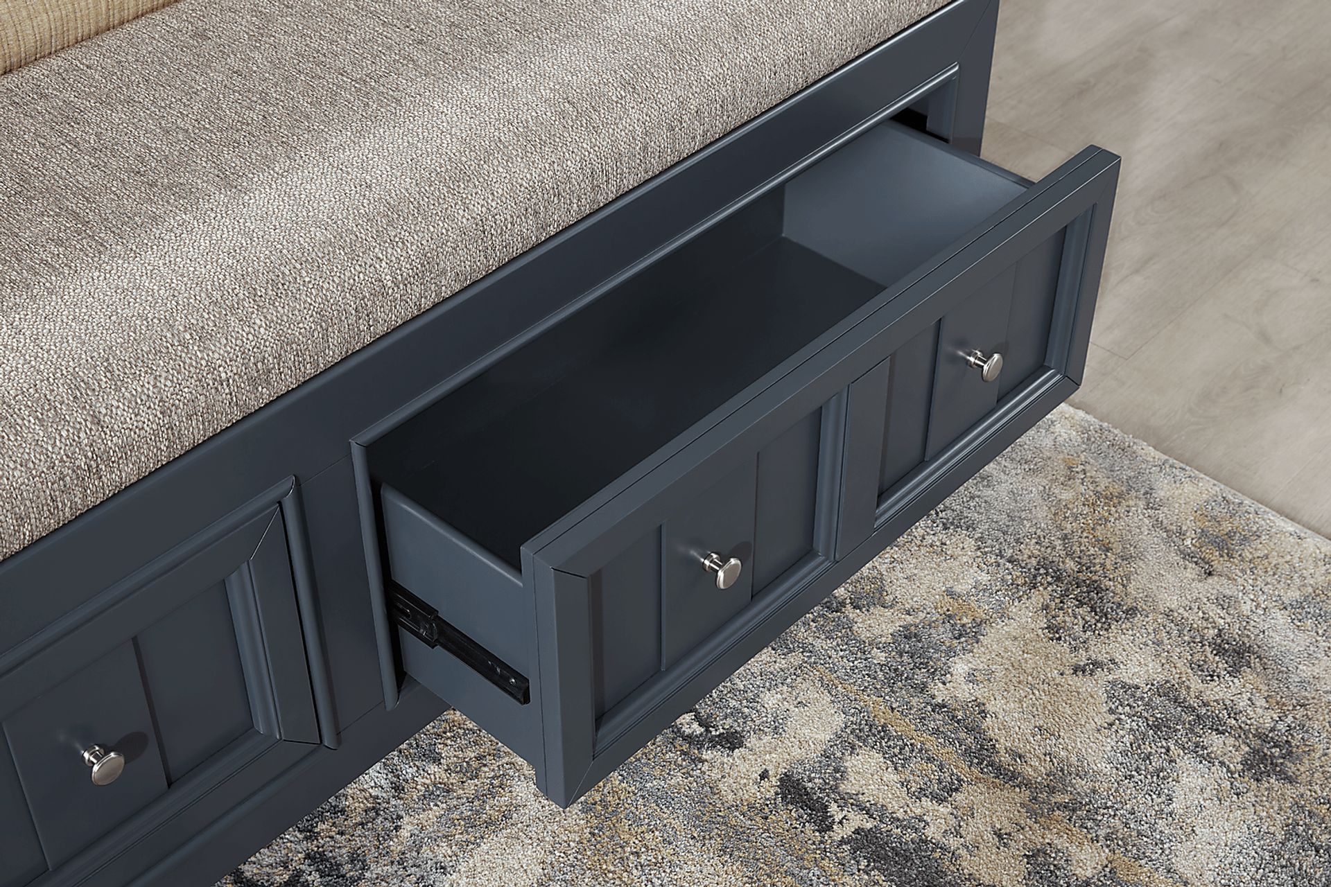 Owings Mill Graphite 7 Pc King Storage Bedroom - Image 9