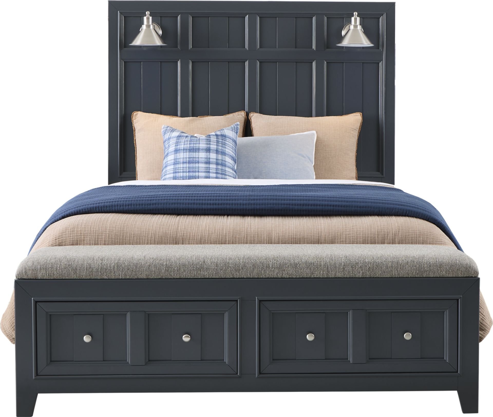 Owings Mill Graphite 7 Pc King Storage Bedroom - Image 2