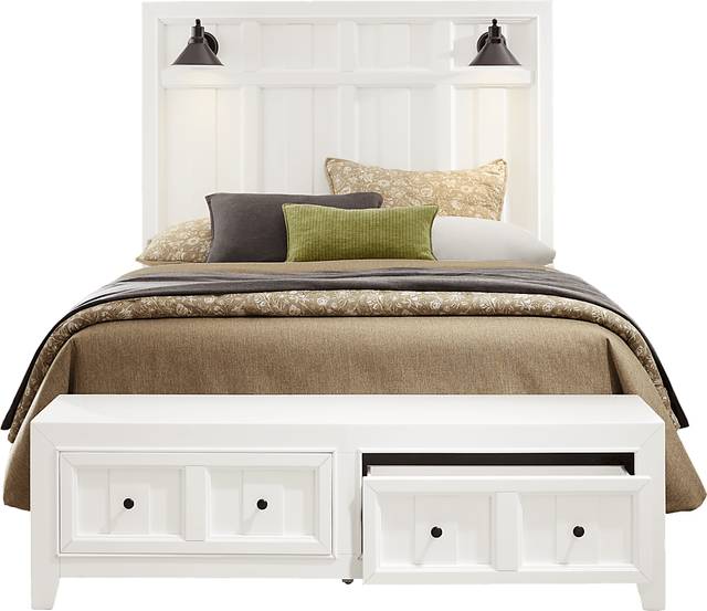 Owings Mill White 3 Pc King Storage Bed - Thumbnail - Image 3