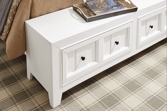 Owings Mill White 5 Pc King Storage Bedroom - Thumbnail - Image 7