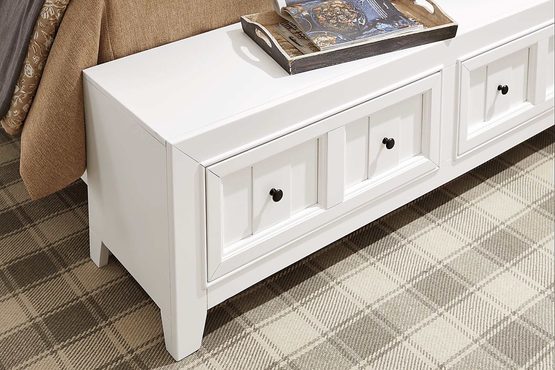 Owings Mill White 3 Pc King Storage Bed - Image 7