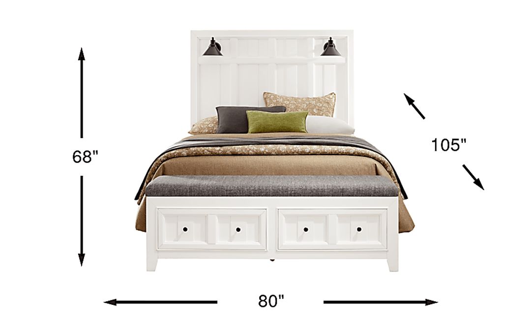 Owings Mill White 3 Pc King Storage Bed