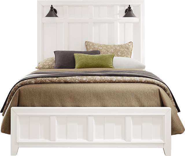 Owings Mill White 5 Pc Queen Panel Bedroom - Thumbnail - Image 3