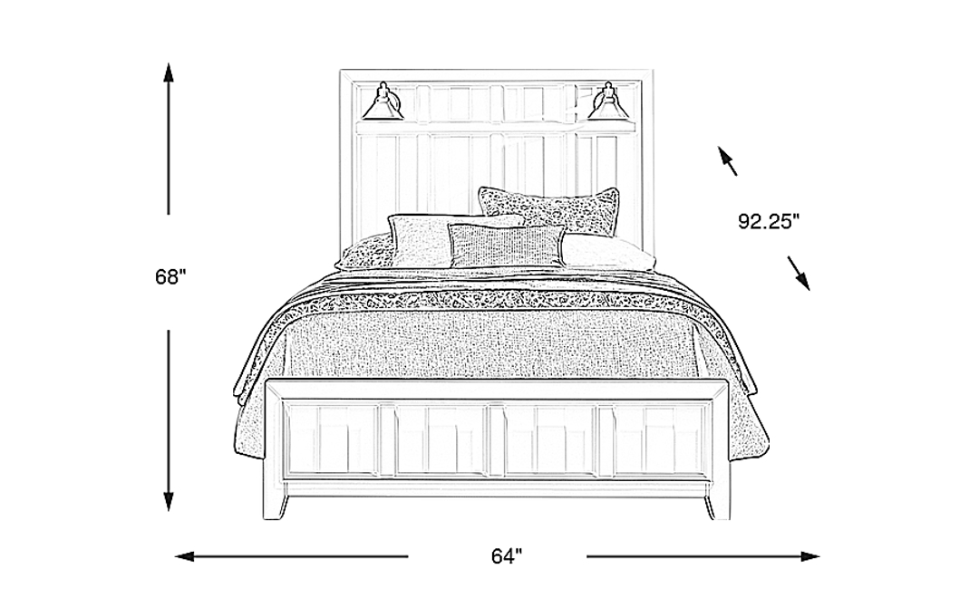 Owings Mill White 3 Pc Queen Panel Bed