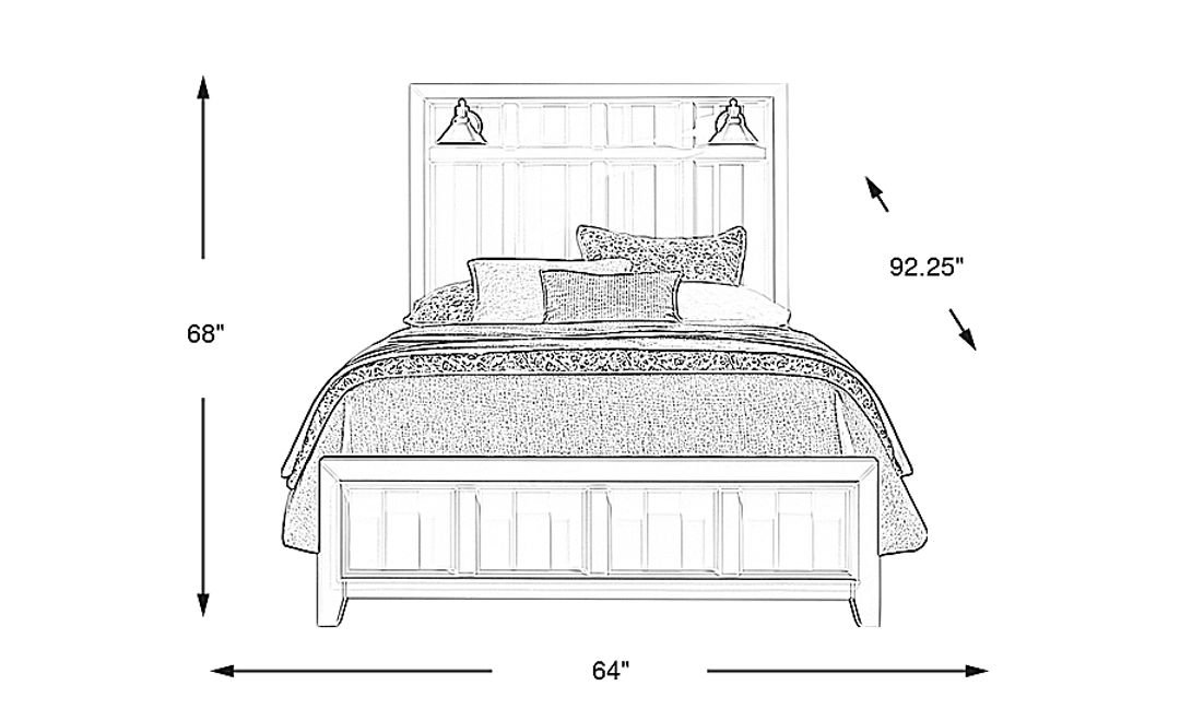 Owings Mill White 3 Pc Queen Panel Bed
