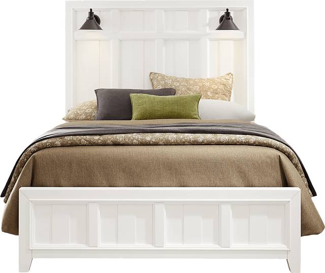Owings Mill White 5 Pc Queen Panel Bedroom - Thumbnail - Image 2