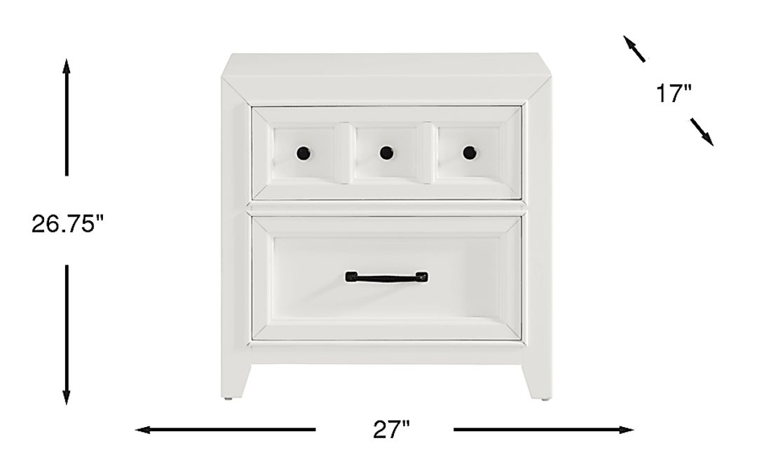 Owings Mill White Nightstand