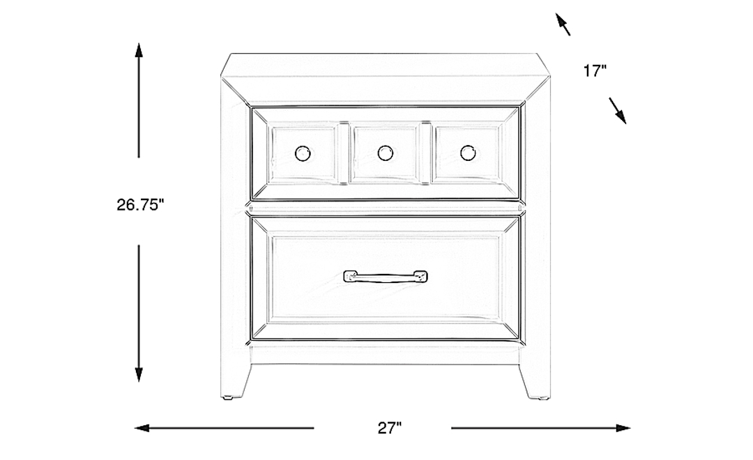 Owings Mill White Nightstand