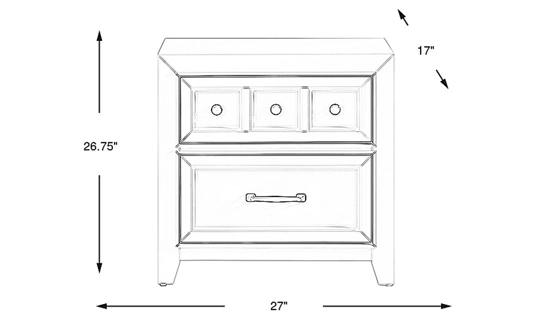 Owings Mill White Nightstand