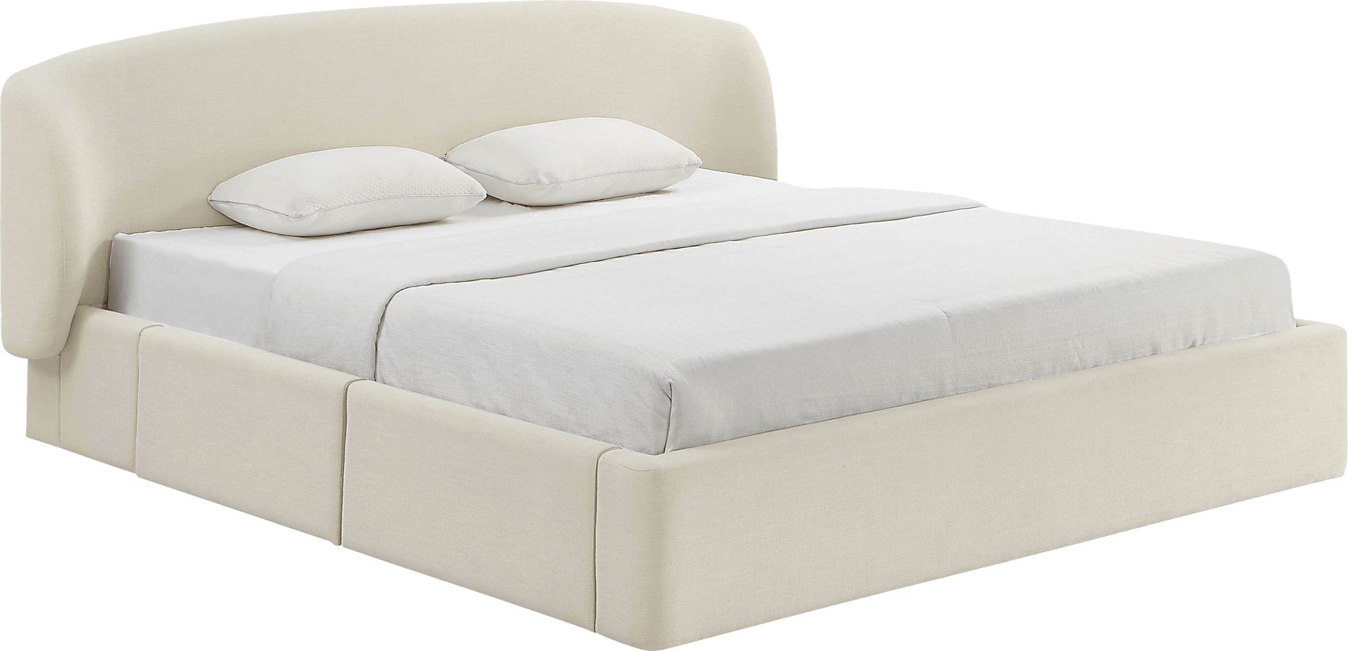 Owlair Cream King Storage Bed - Image 11