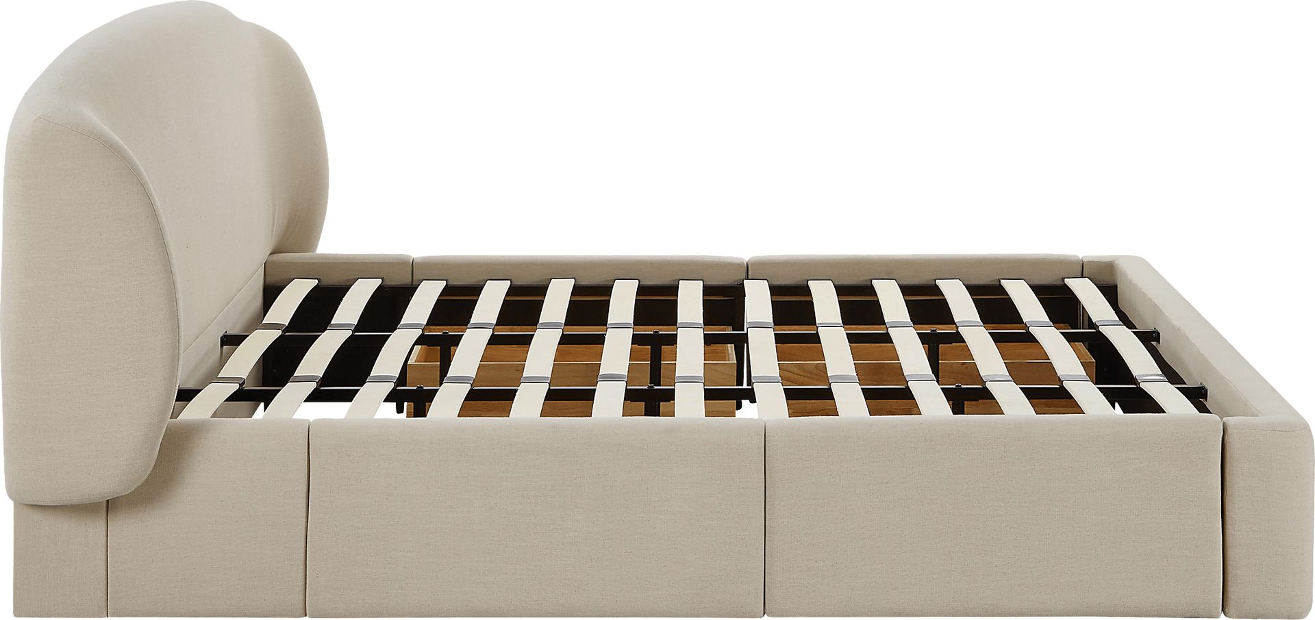 Owlair Cream King Storage Bed - Image 3