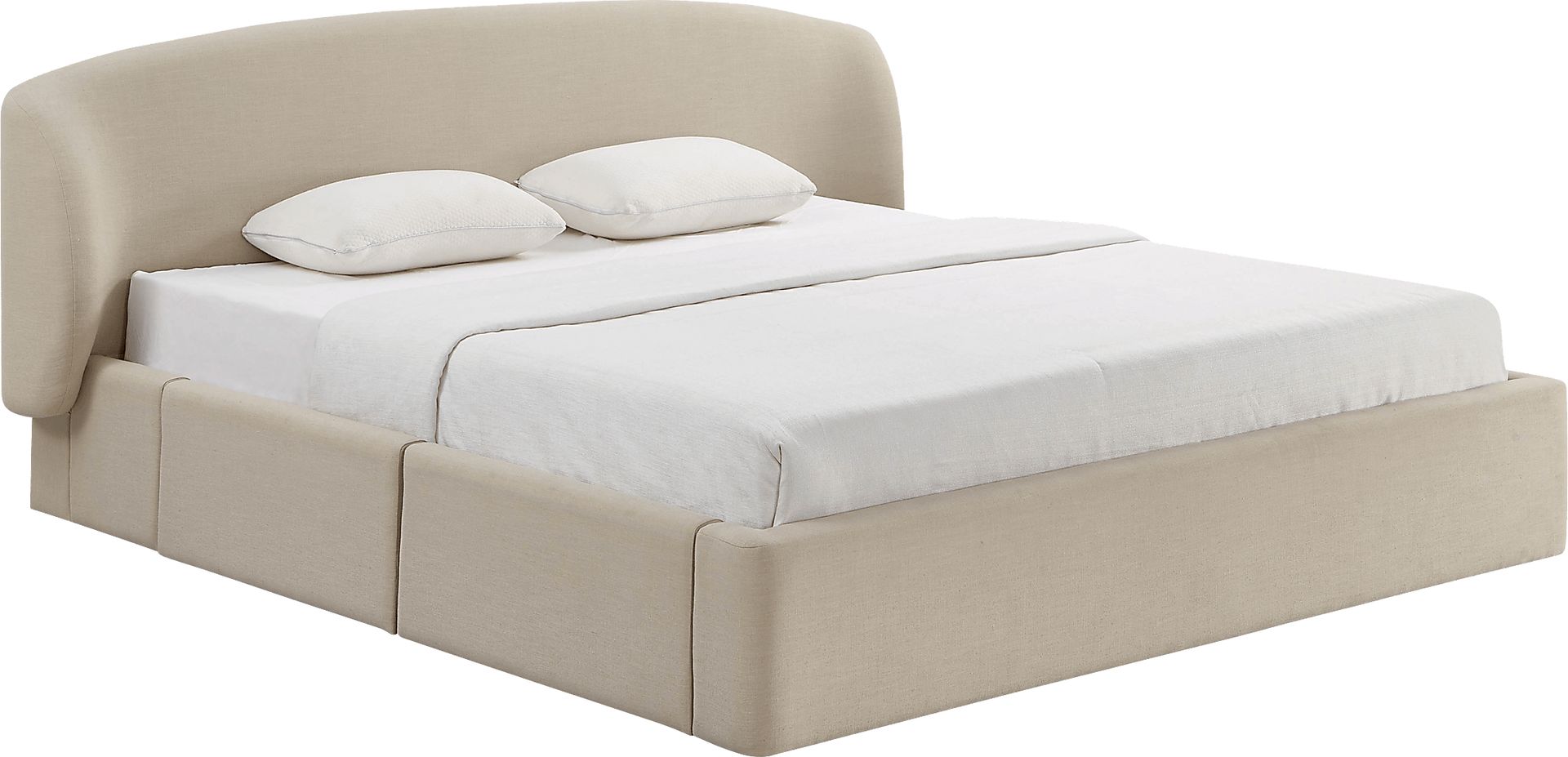 Owlair Cream King Storage Bed - Image 7
