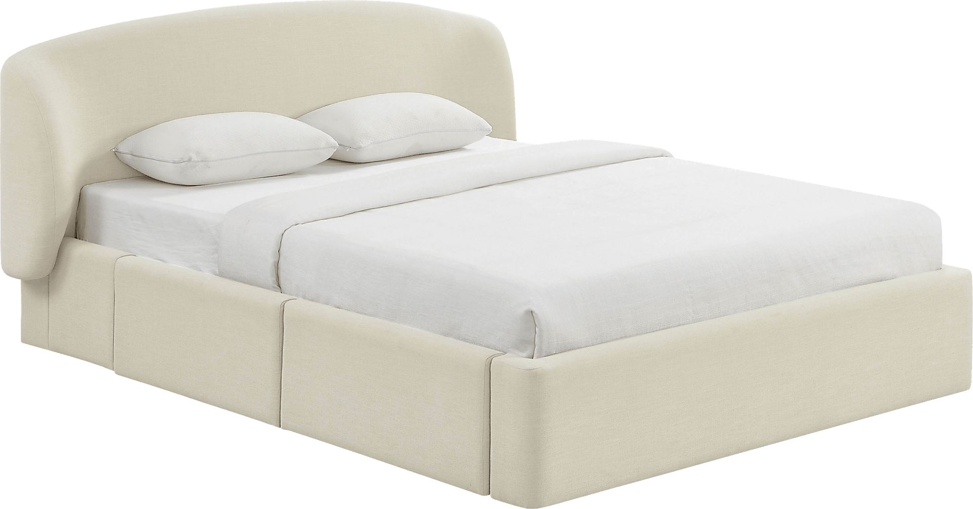 Owlair Cream Queen Bed - Image 3
