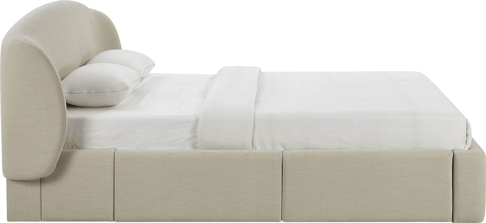 Owlair Cream Queen Storage Bed - Image 2