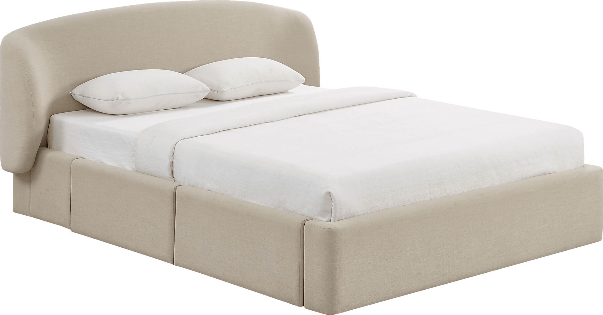Owlair Cream Queen Storage Bed - Image 3