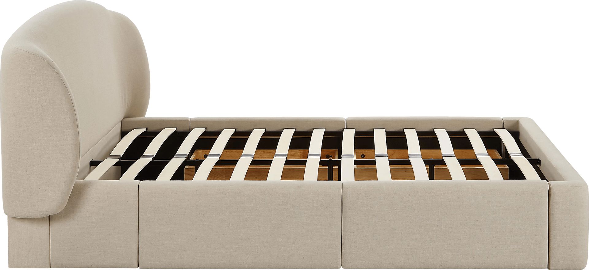 Owlair Cream Queen Storage Bed - Image 8