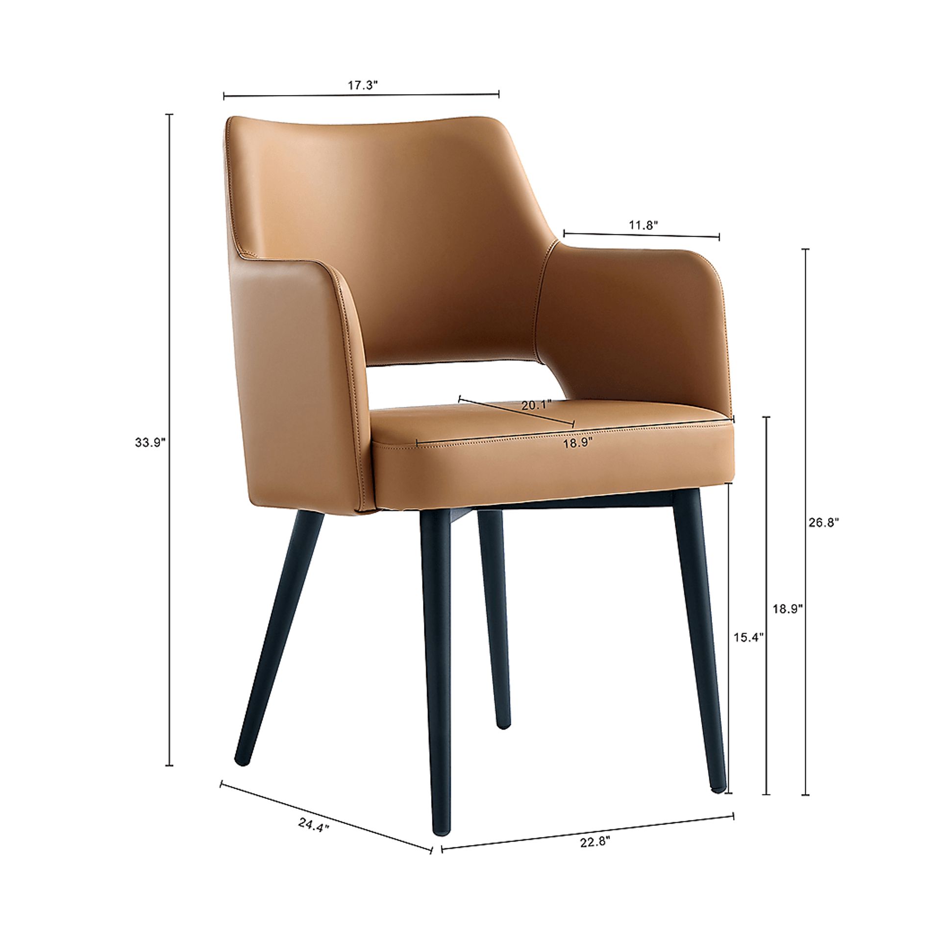 Owlwell Brown Arm Chair - Image 9