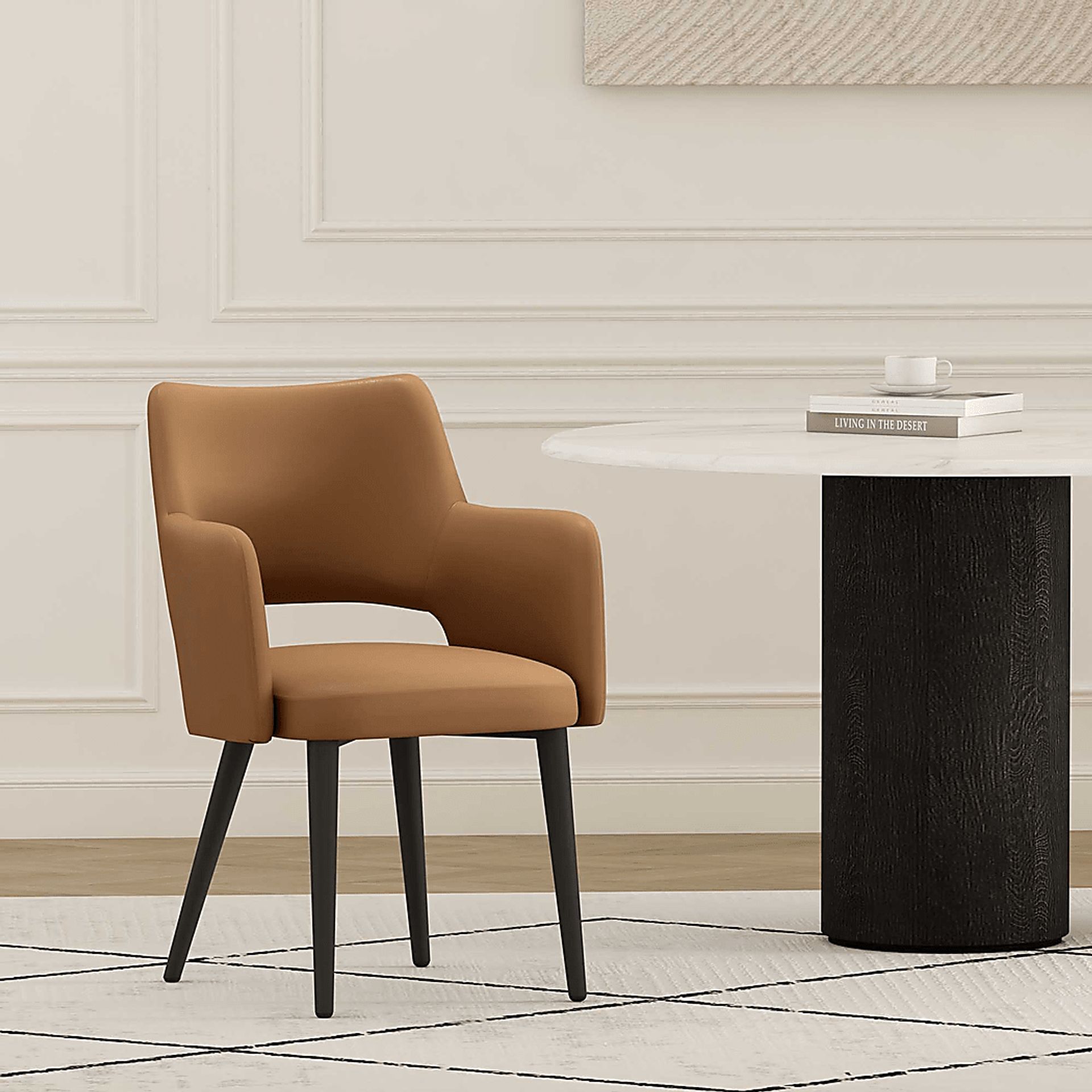 Owlwell Brown Arm Chair - Image 2