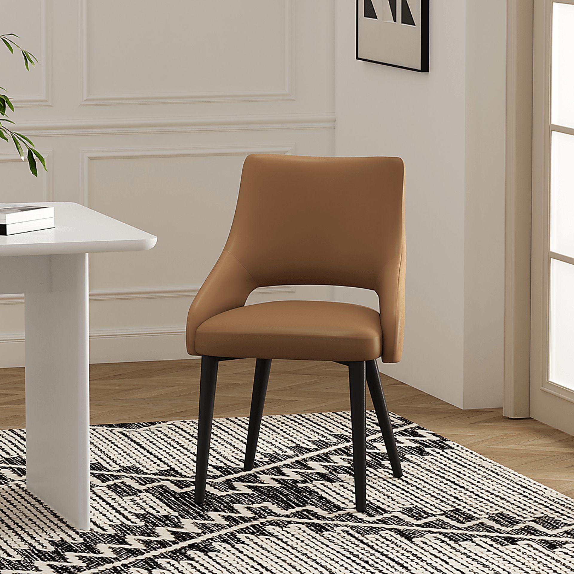 Owlwell Brown Dining Chair - Image 2