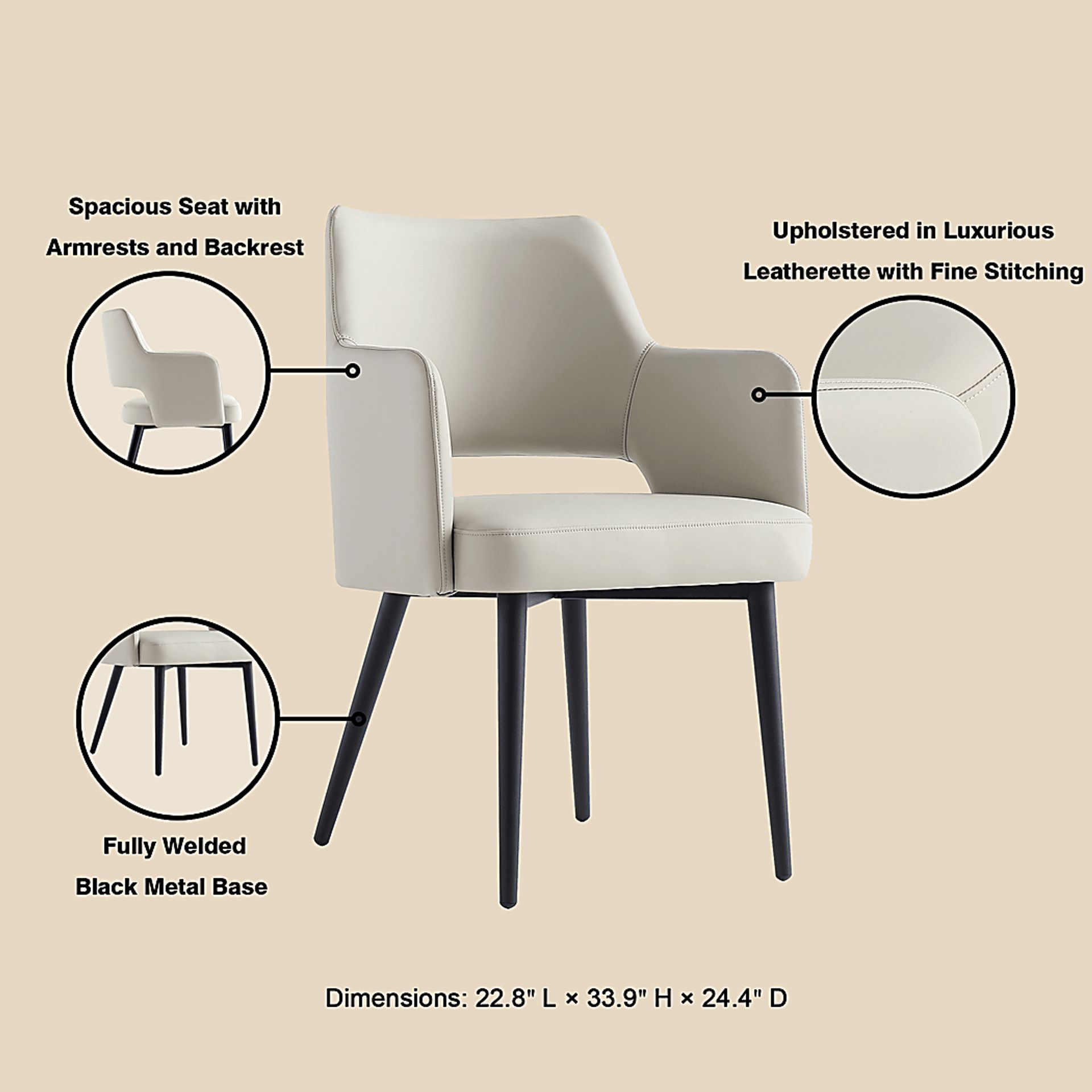Owlwell Gray Arm Chair - Image 4